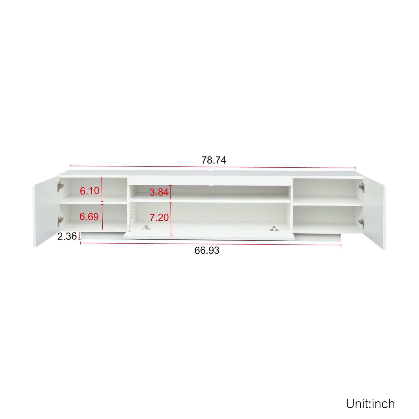 Modern White TV Stand with LED Lights and Storage Drawers for a Stylish Living Room Upgrade