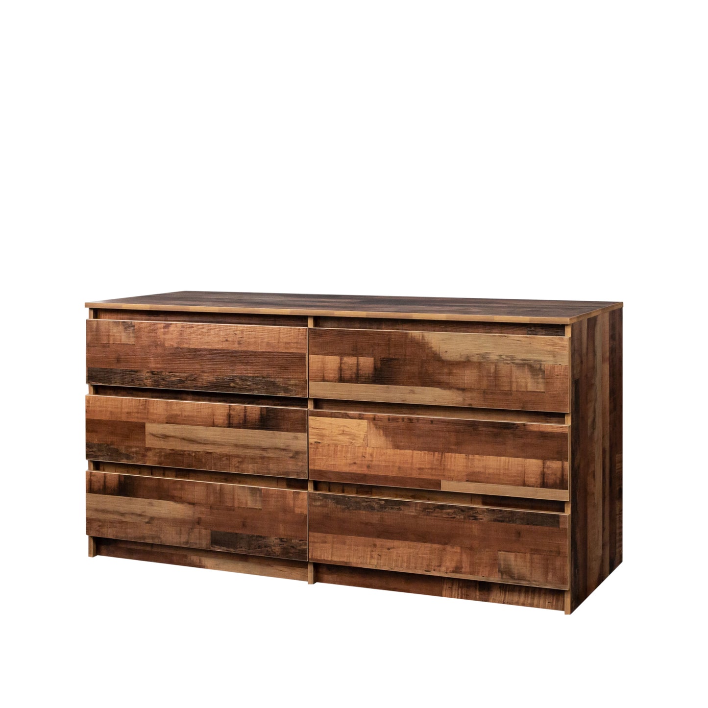 Modern Walnut 6 Drawer Nightstands