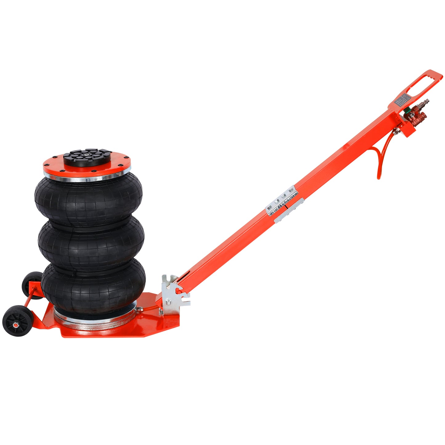 3T Triple Bag Air Jack ,Pneumatic Jack 3 bag ,lifting 16in capacity  6600lbs,easy-collapsing Terrain,Red color