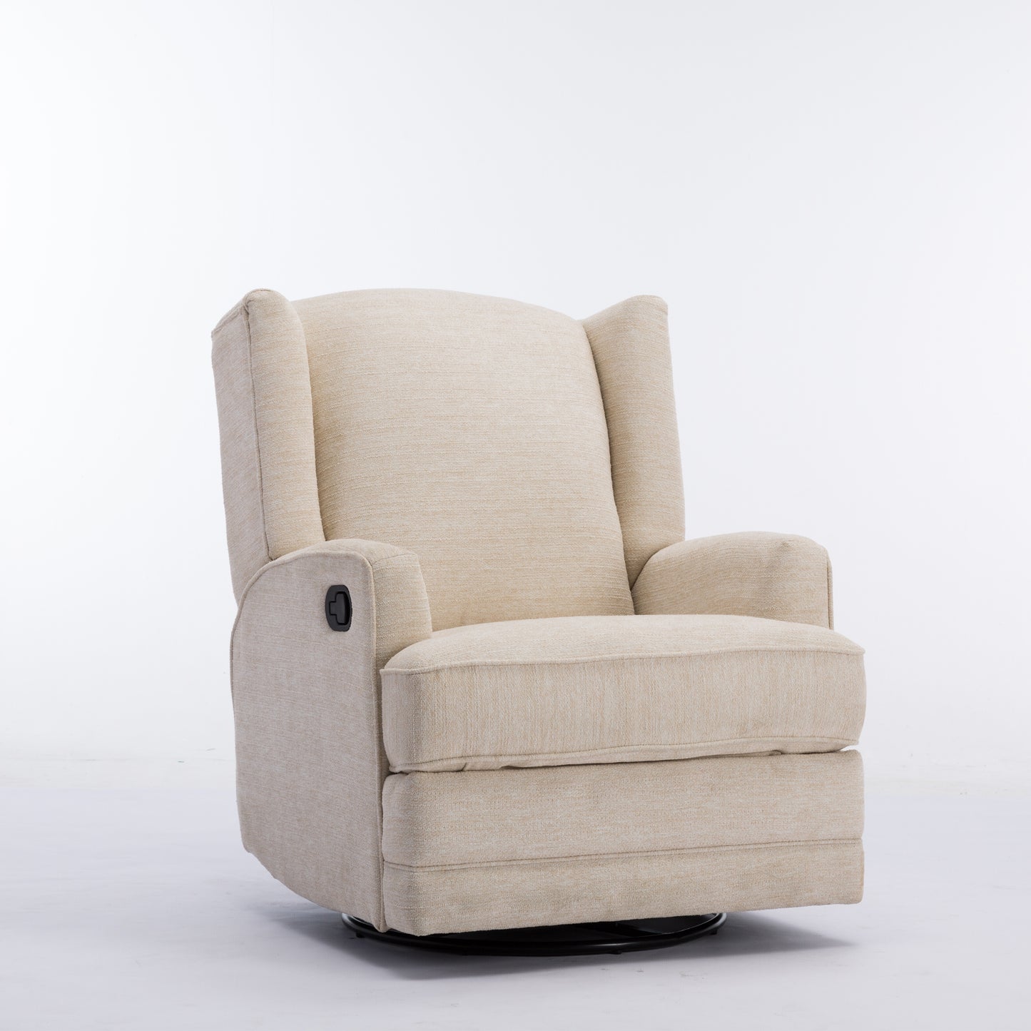 Smithfield Beige Wingback Swivel Glider Recliner