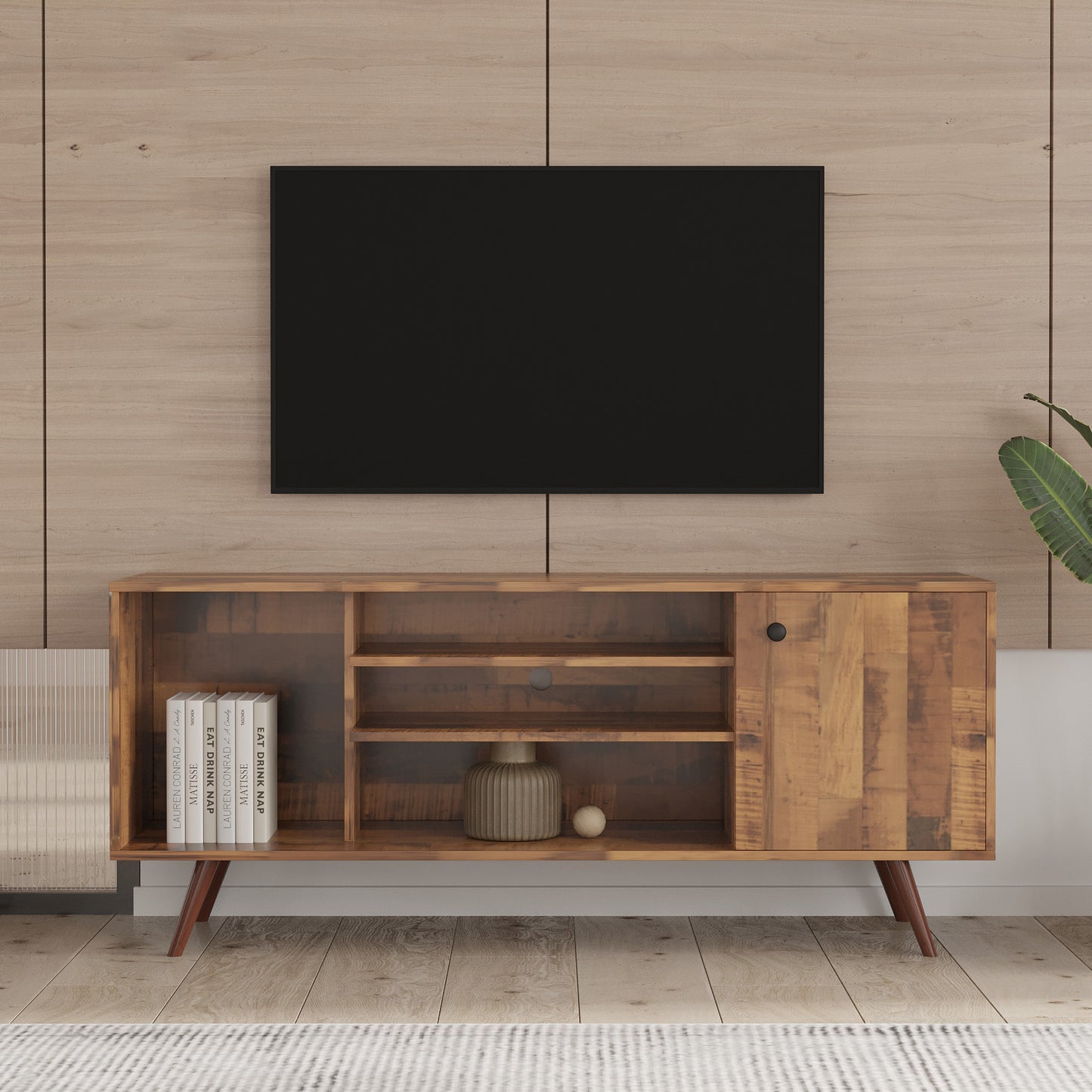 Modern TV Stand with Ample Storage and Stylish Design