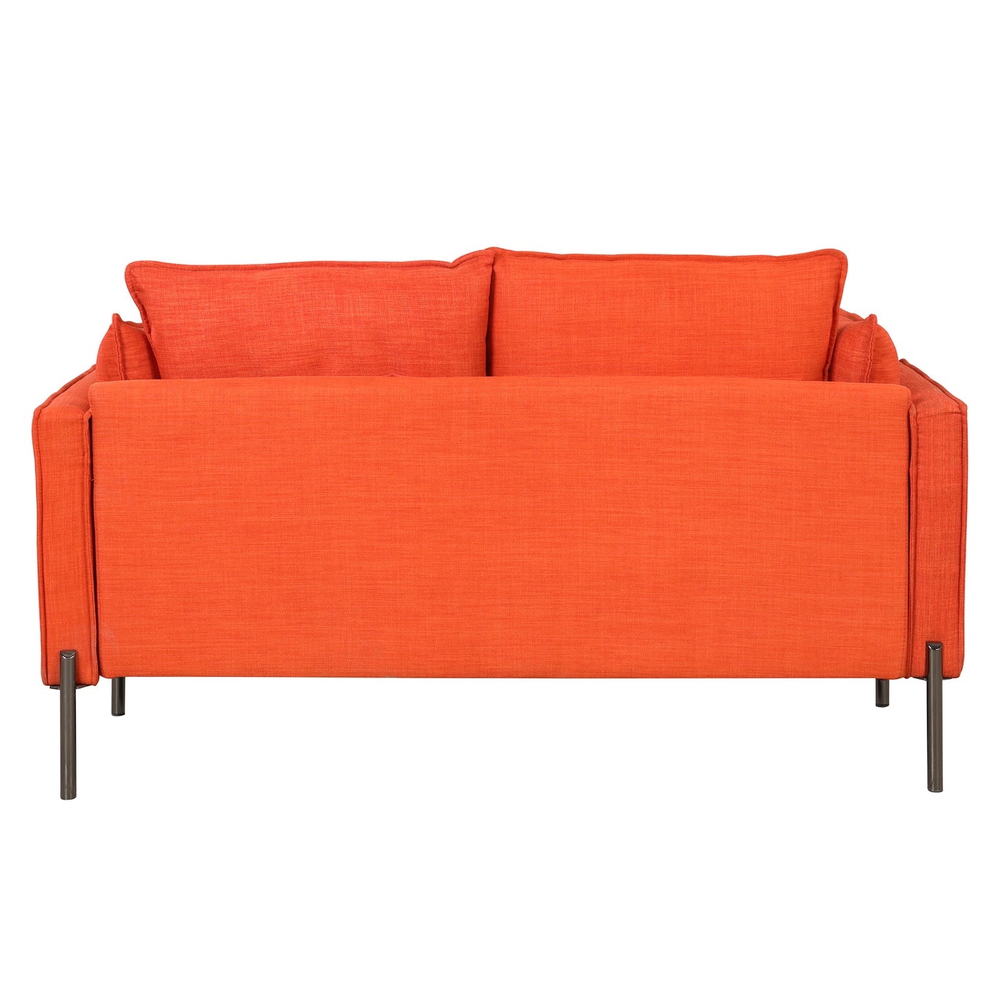 56 Compact Modern Style Sofa Linen Fabric Loveseat for Small Spaces