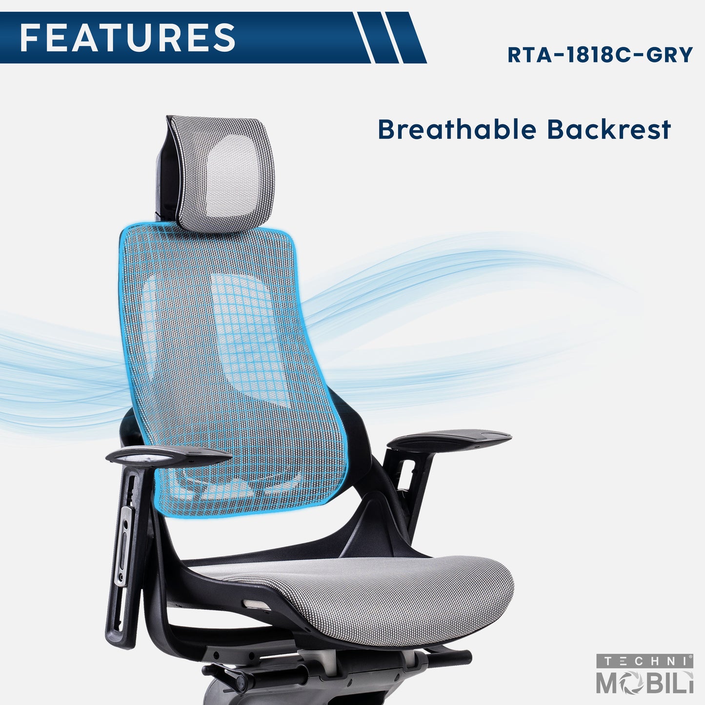 LUX Ergonomic Executive Chair, Grey