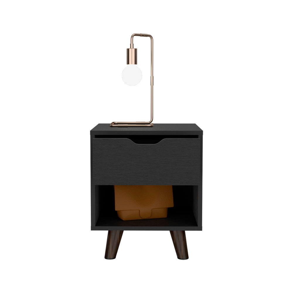 Nightstand Carleen, Bedroom, Black