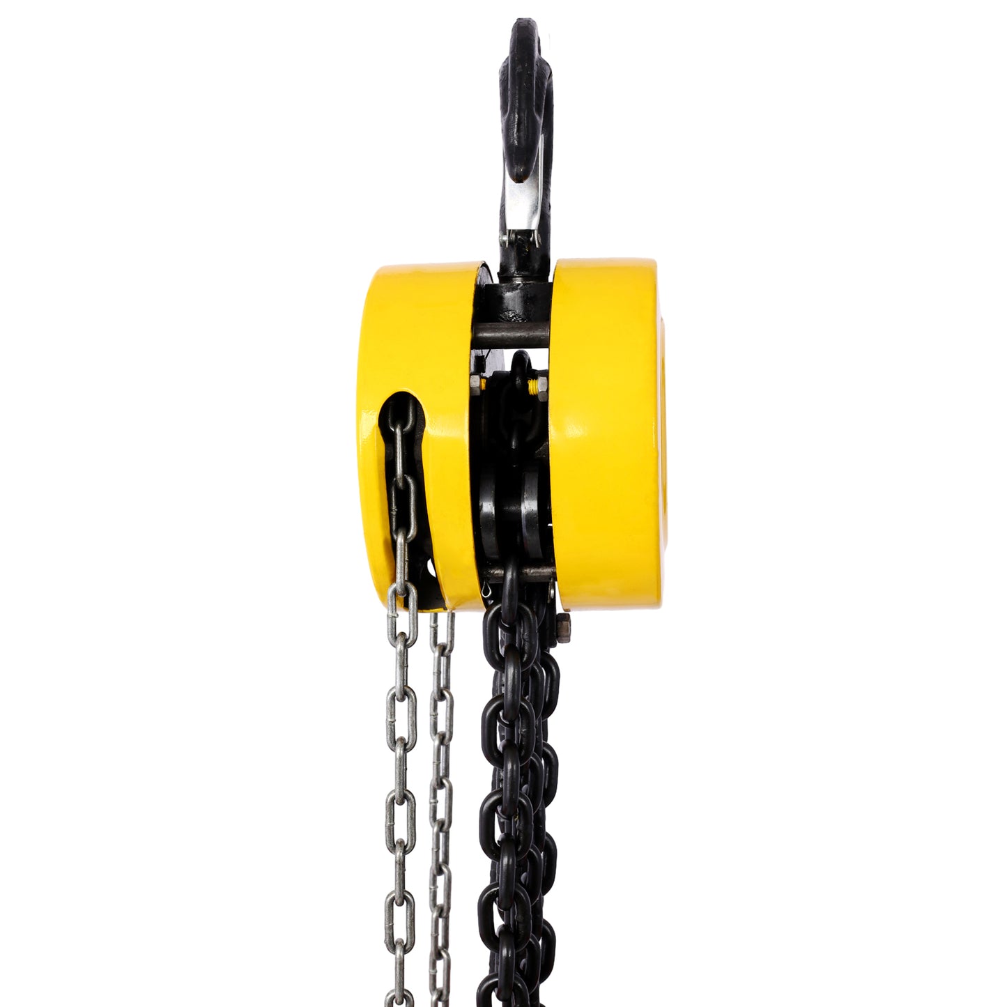 Chain hoist 4400lbs 2T capacity 10ft wIth 2 heavy duty hooks,Manual chain hoist steel construction,Yellow
