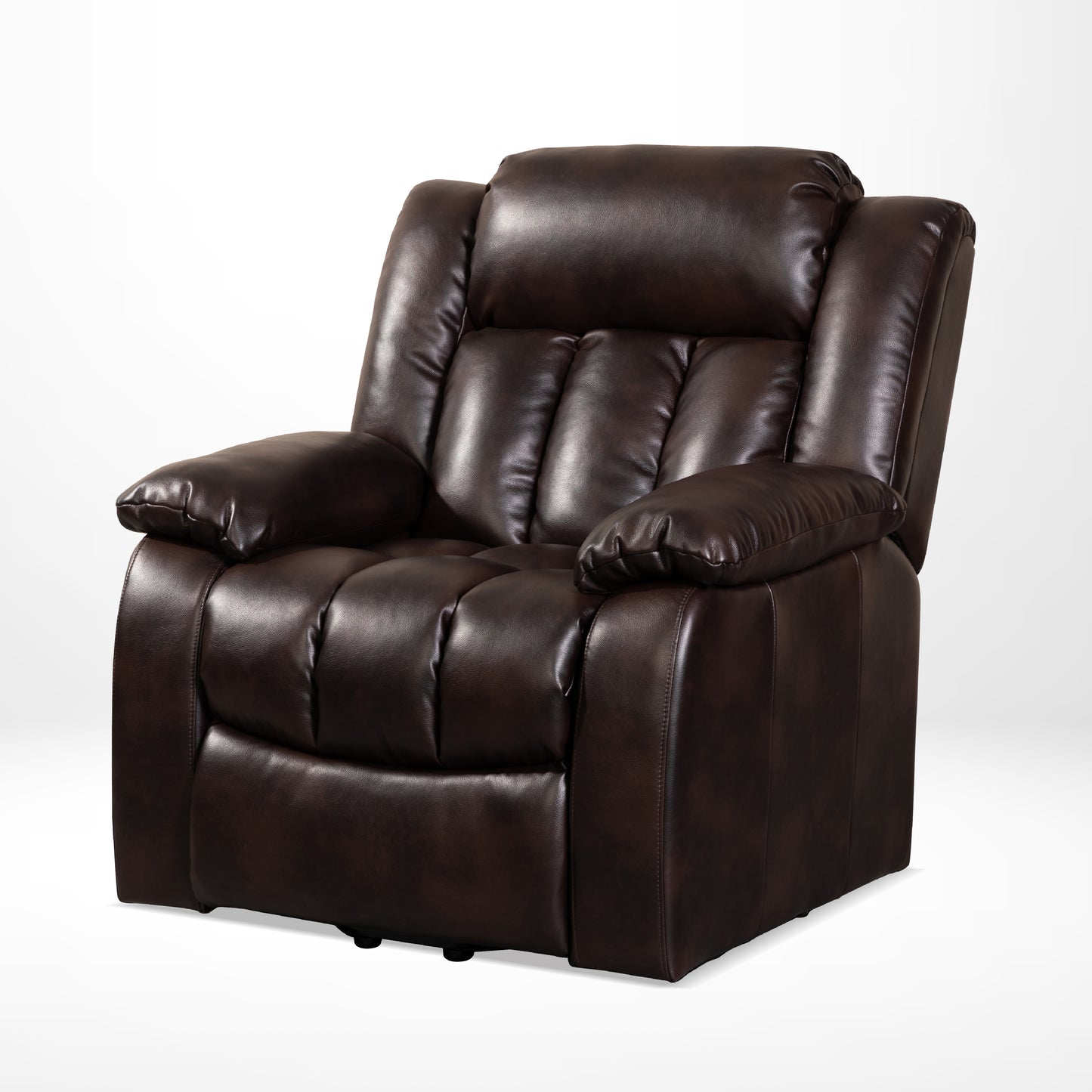 Lehboson Red Brown Power Lift Chair Recliner for Elderly