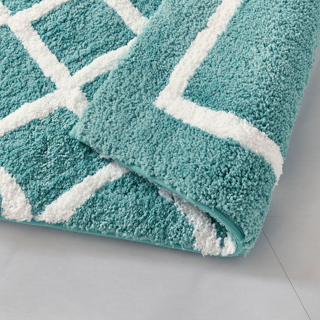 Aqua Reversible High Pile Microfiber Bath Rug