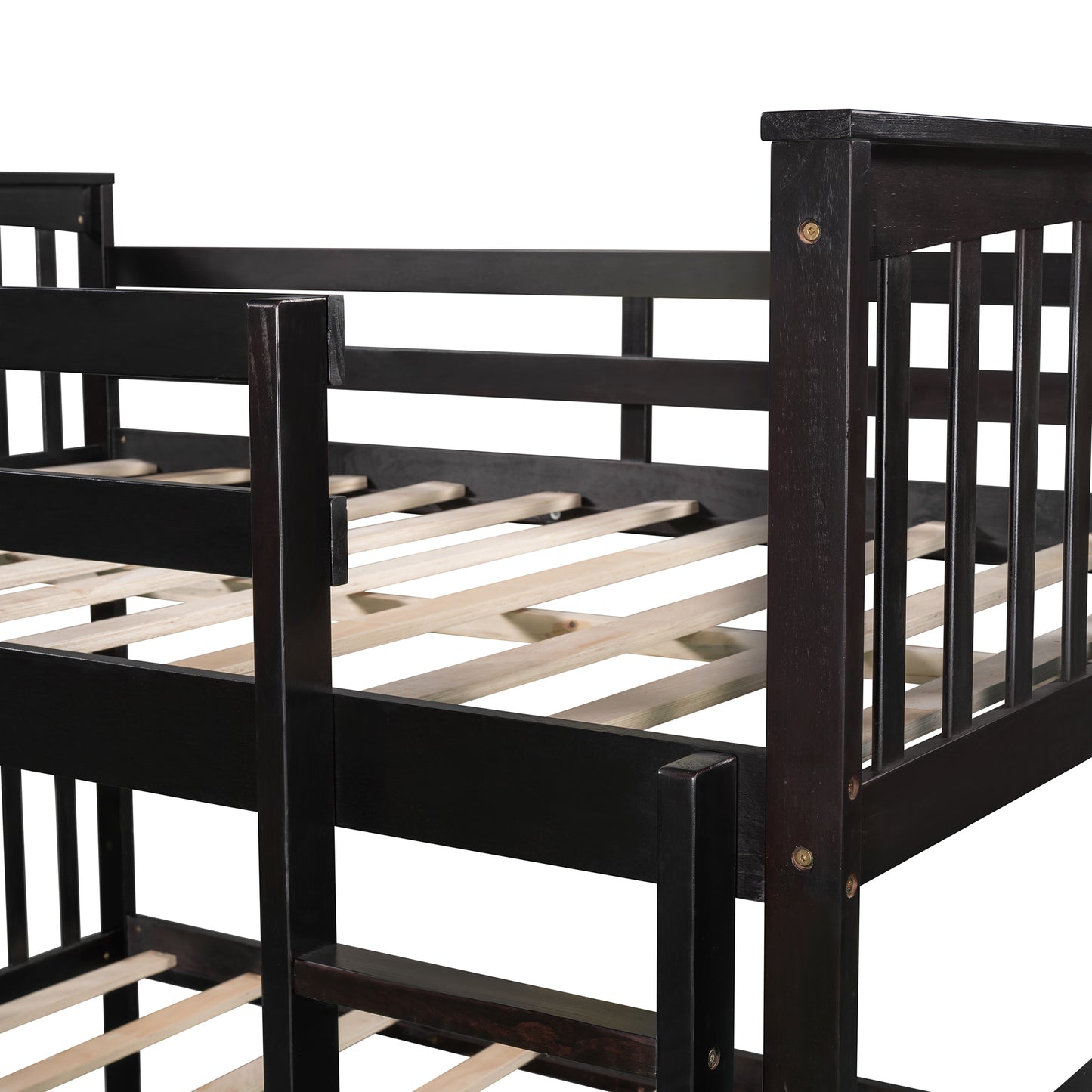 Versatile Espresso Full Size Bunk Bed for Stylish Bedroom Accommodation