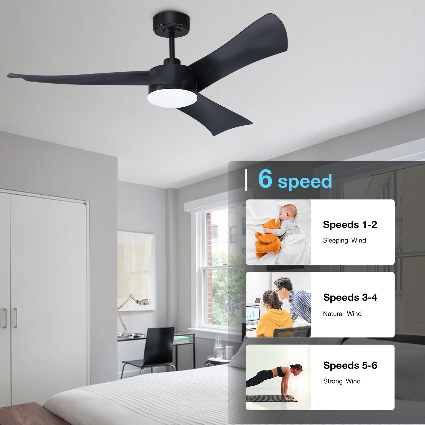 Intelligent Ceiling Fan YJ662-52-B-2