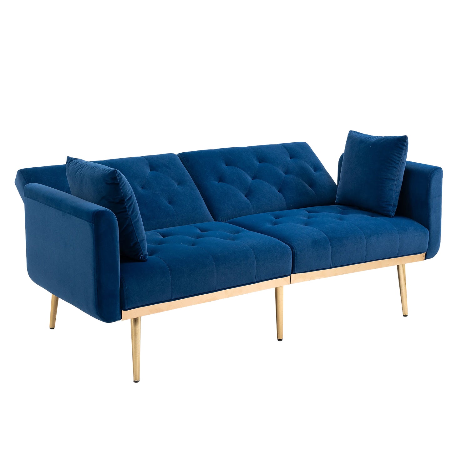 Velvet  Sofa , Accent sofa .loveseat sofa with metal  feet