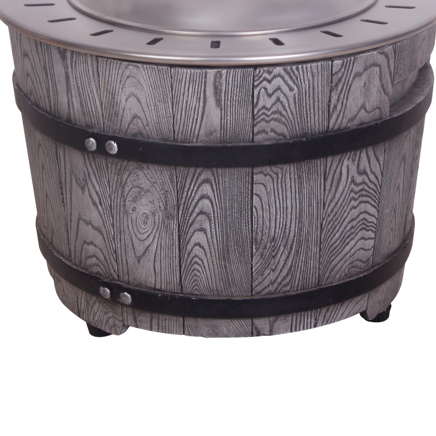 Wood-Look Smokeless Firepit with Hassle-Free Setup and Weather-Resistant Material