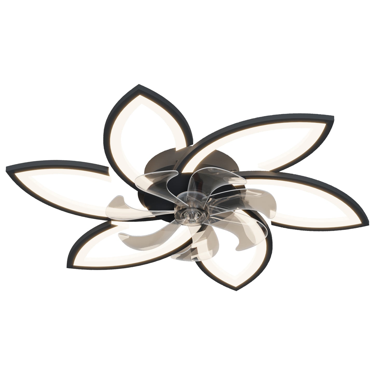 Modern 31-Inch Ceiling Fan with Dimmable LED Lights and Remote Control