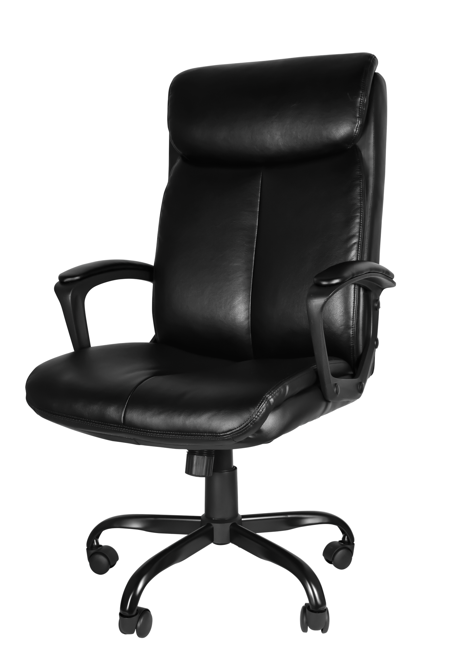 Office Desk Chair with High Quality PU Leather, Adjustable Height/Tilt, 360-Degree Swivel, 300LBS , Black