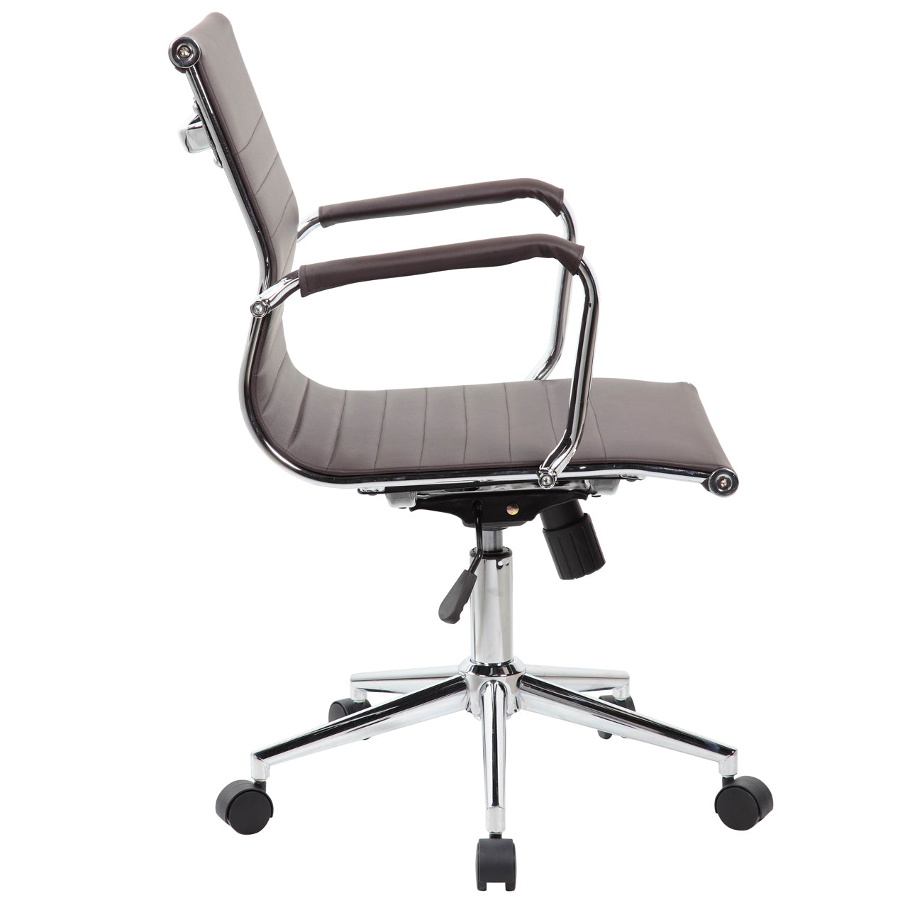 Modern Medium Back Executive Office Chair, Chocolate