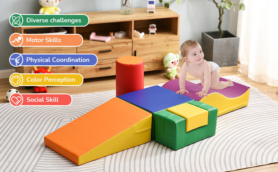 Soft Climbing and Crawling Foam Playset 6 in 1 for Kids