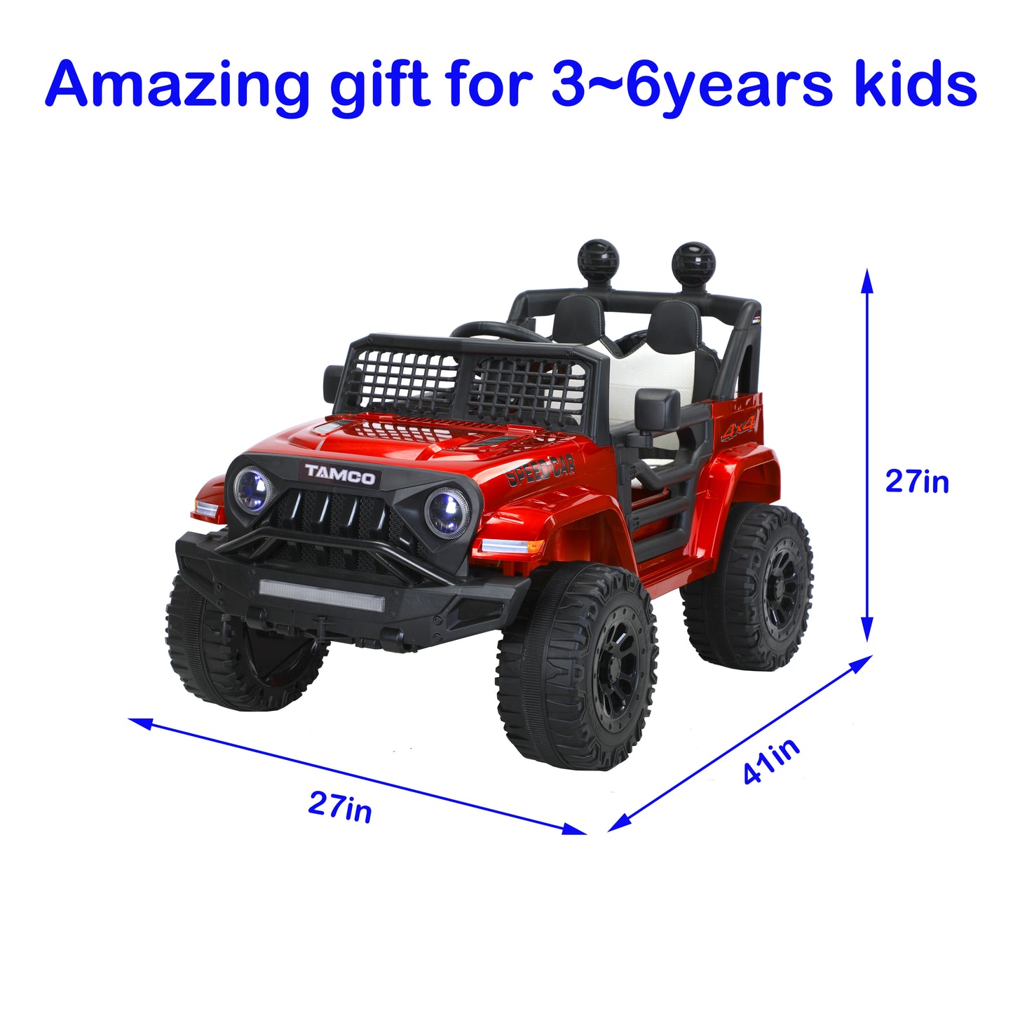 ride on car, kids electric car, Tamco riding toys for kids with remote control Amazing gift for 3~6 years boys/grils