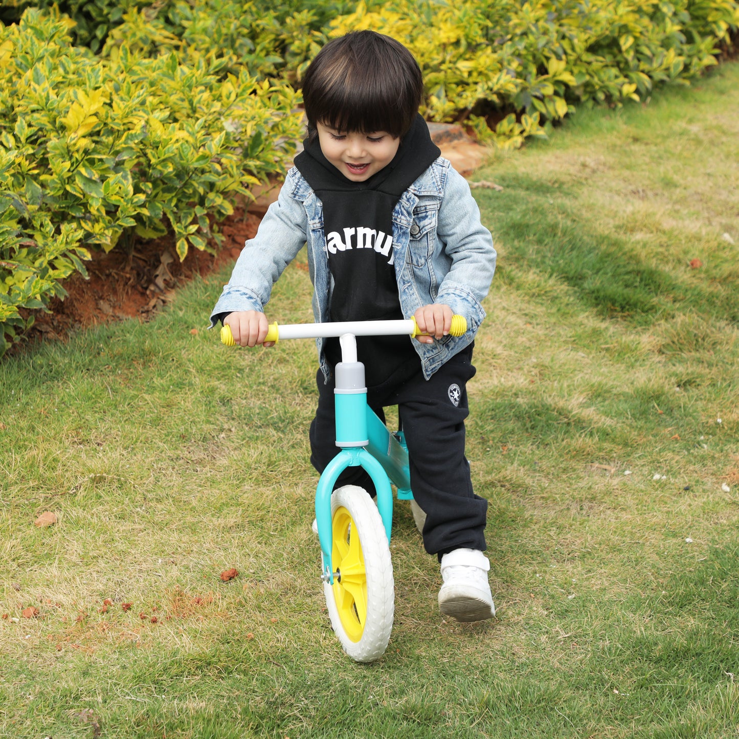 Adjustable Height Kids Balance Bike with Carbon Steel Frame and PE Tires - Suitable for 2-6 Years