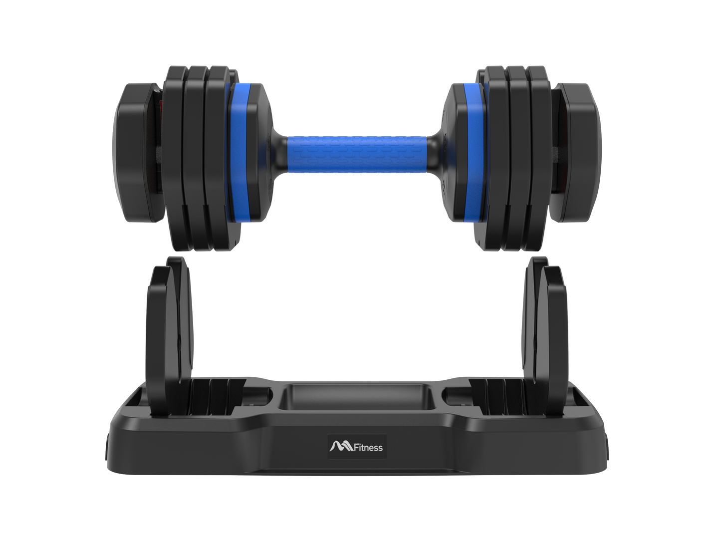 Adjustable Dumbbell - 55lb Single Dumbbell with Anti-Slip Handle, Fast Adjust Weight by Turning Handle with Tray, Exercise Fitness Dumbbell Suitable for Full Body Workout