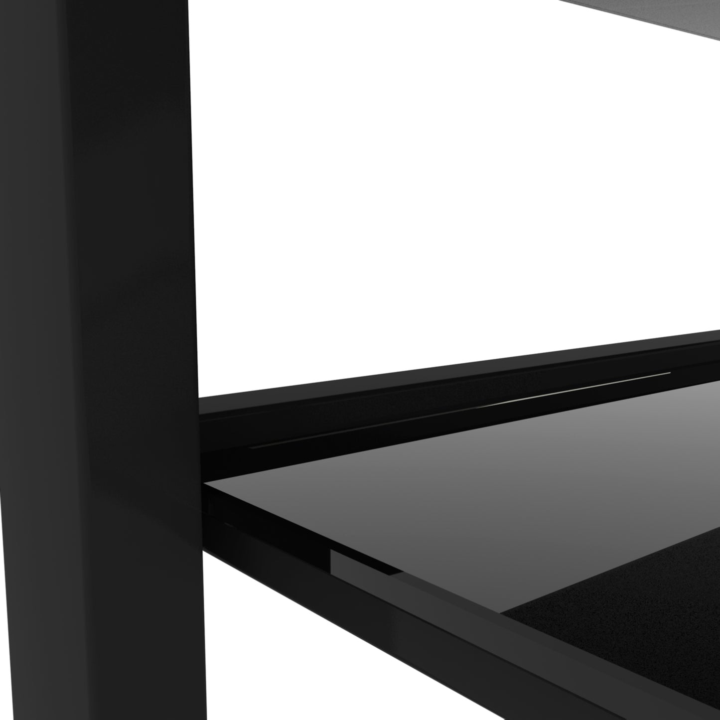 Contemporary Black Glass Coffee Table with Sleek Design and Versatility