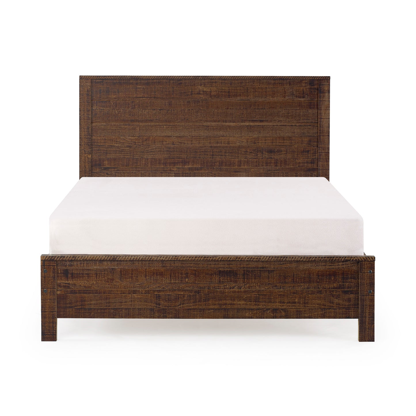 Albany Solid Wood Twin Bed Frame with Headboard, Heavy Duty Modern Rustic Twin Size Bed Frames, Box Spring Needed