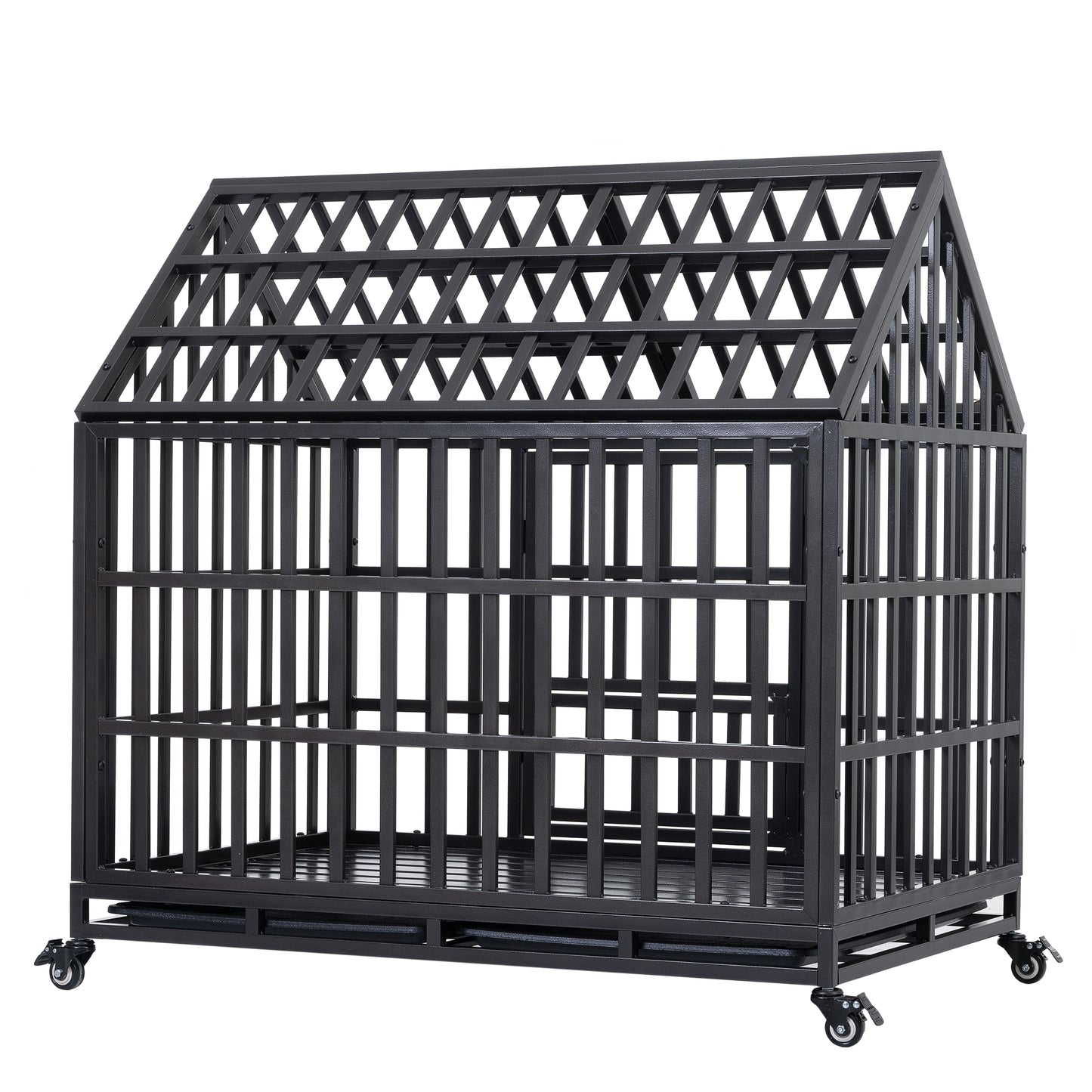 Heavy Duty Dog Cage  pet Crate with Roof