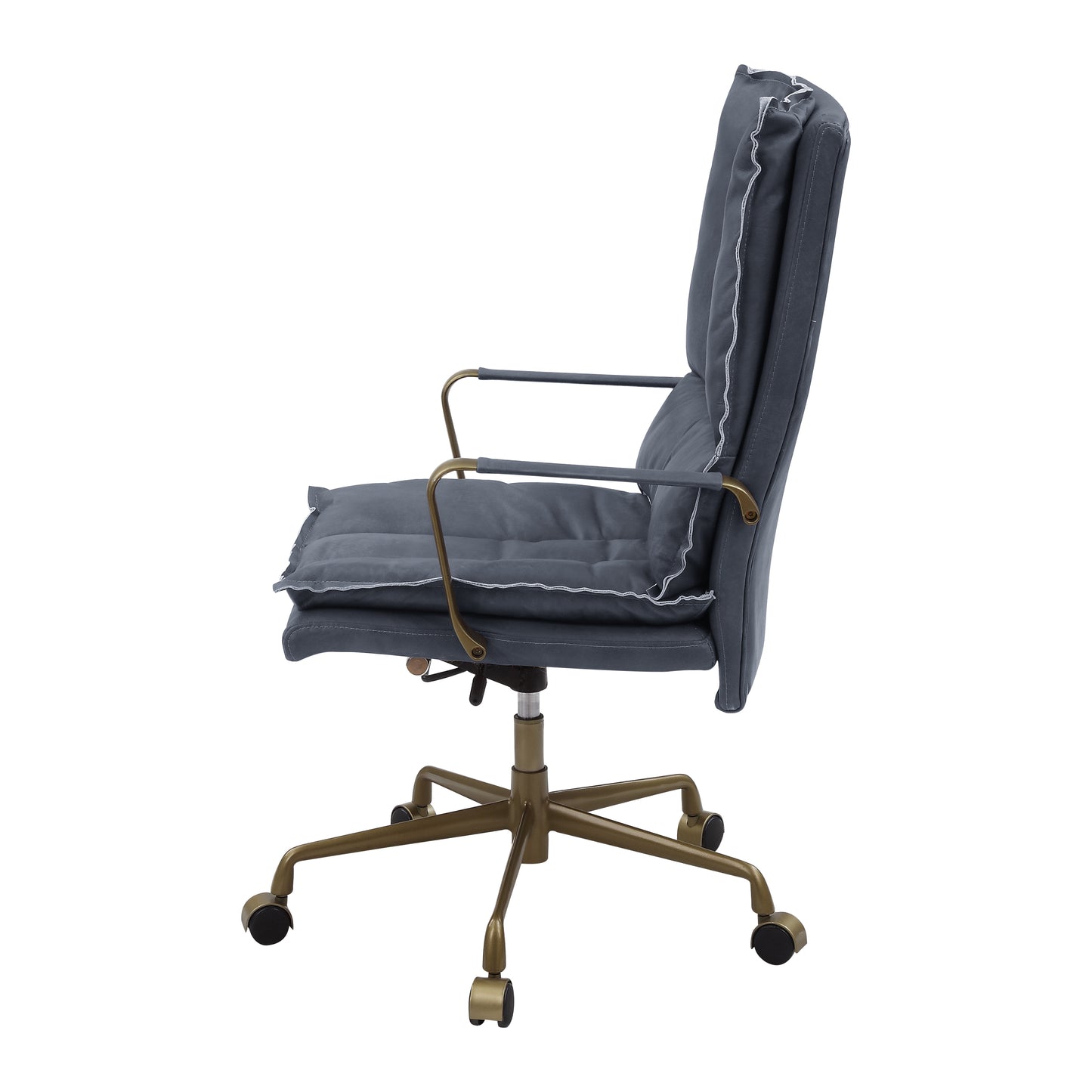 Tinzud Office Chair, Gray Leather 93165