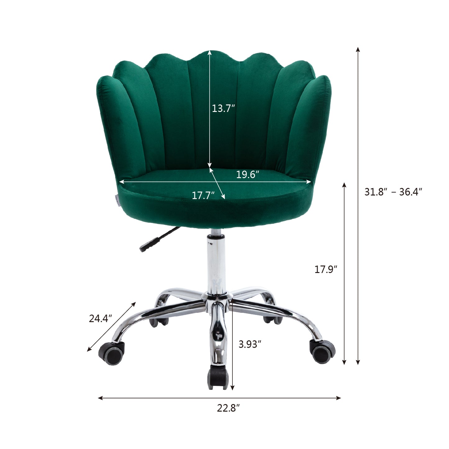 Swivel Shell Chair for Living Room/Bed Room, Modern Leisure office Chair  Green