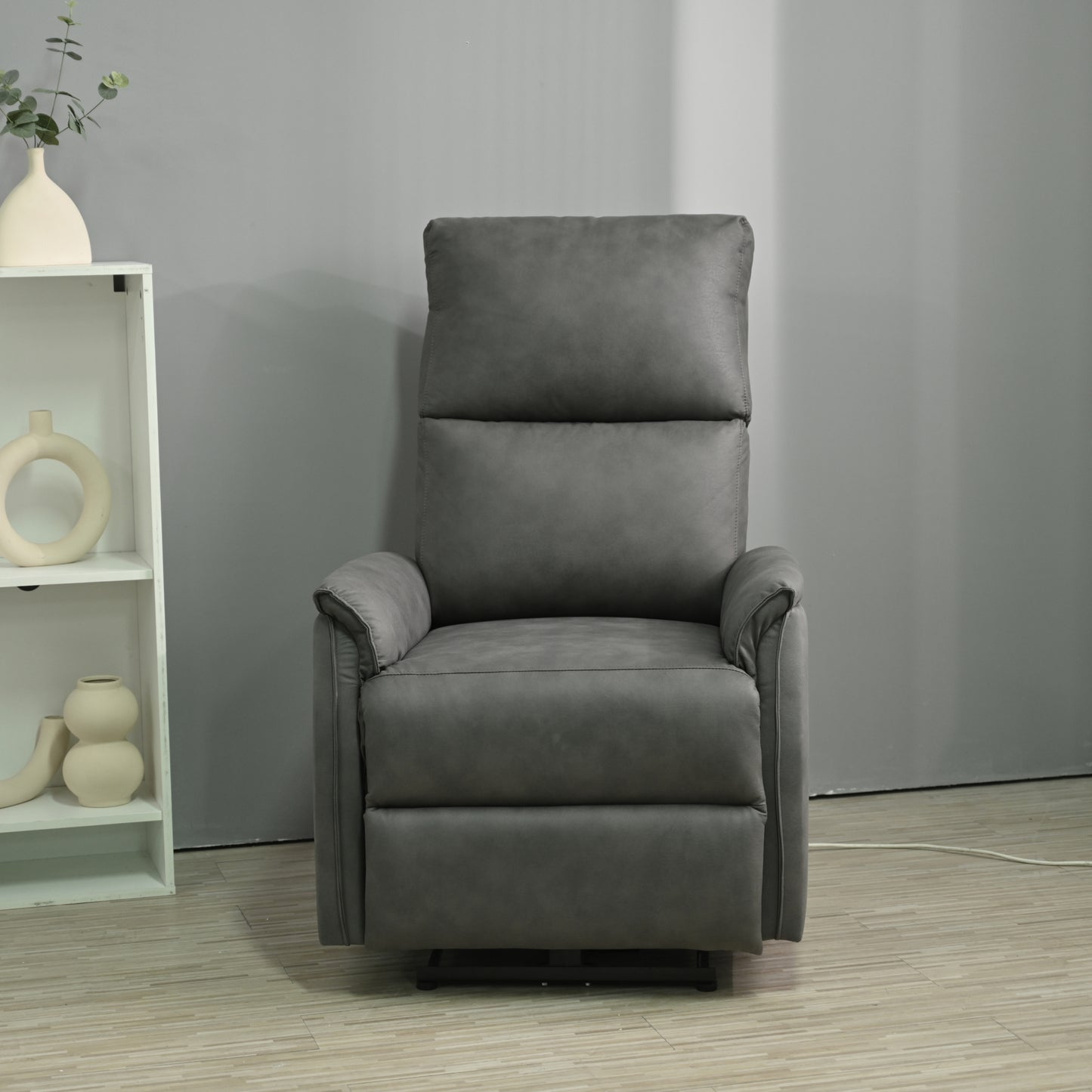 Dark Gray Electric Power Recliner Chair with USB Ports