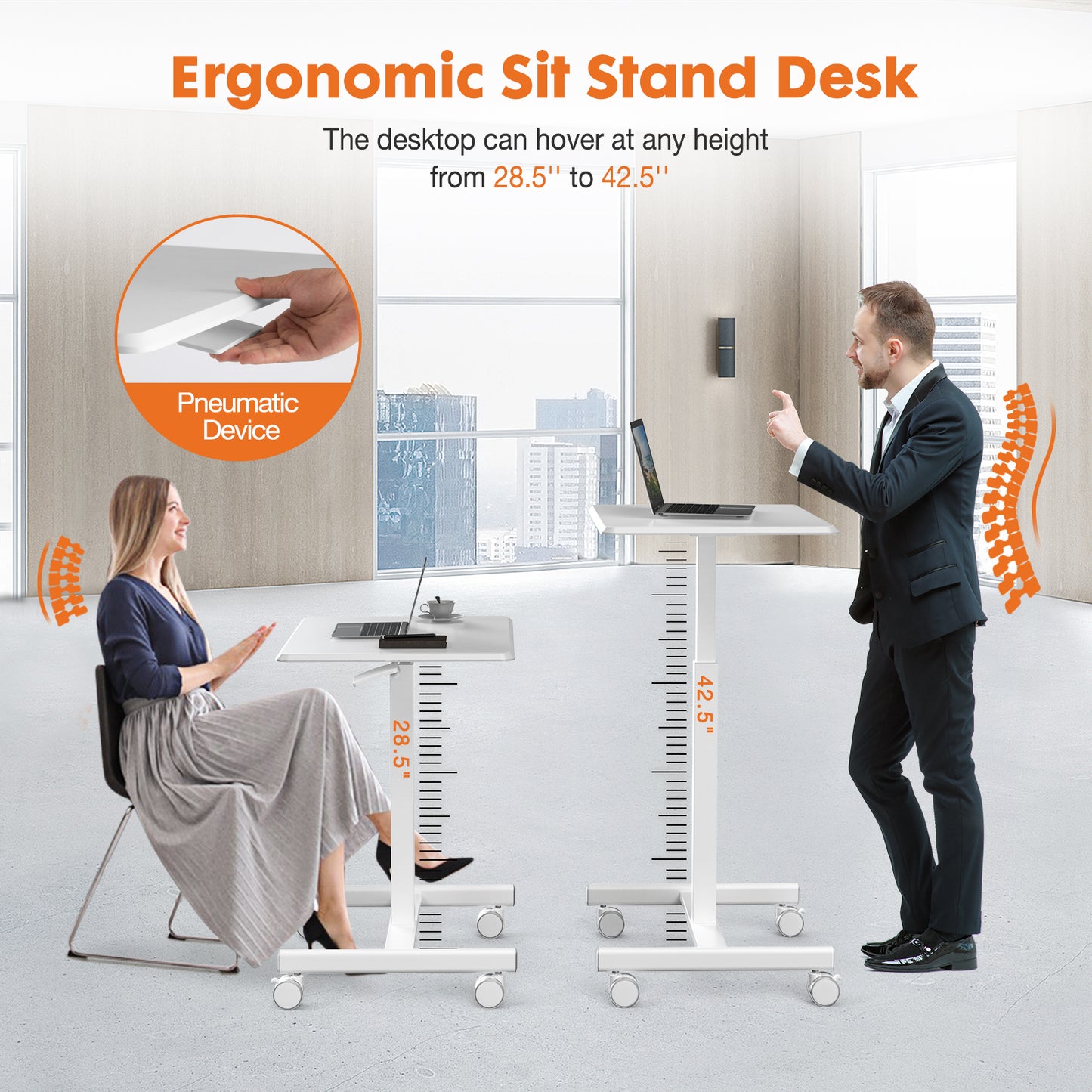 Rolling Laptop Desk for Health and Productivity