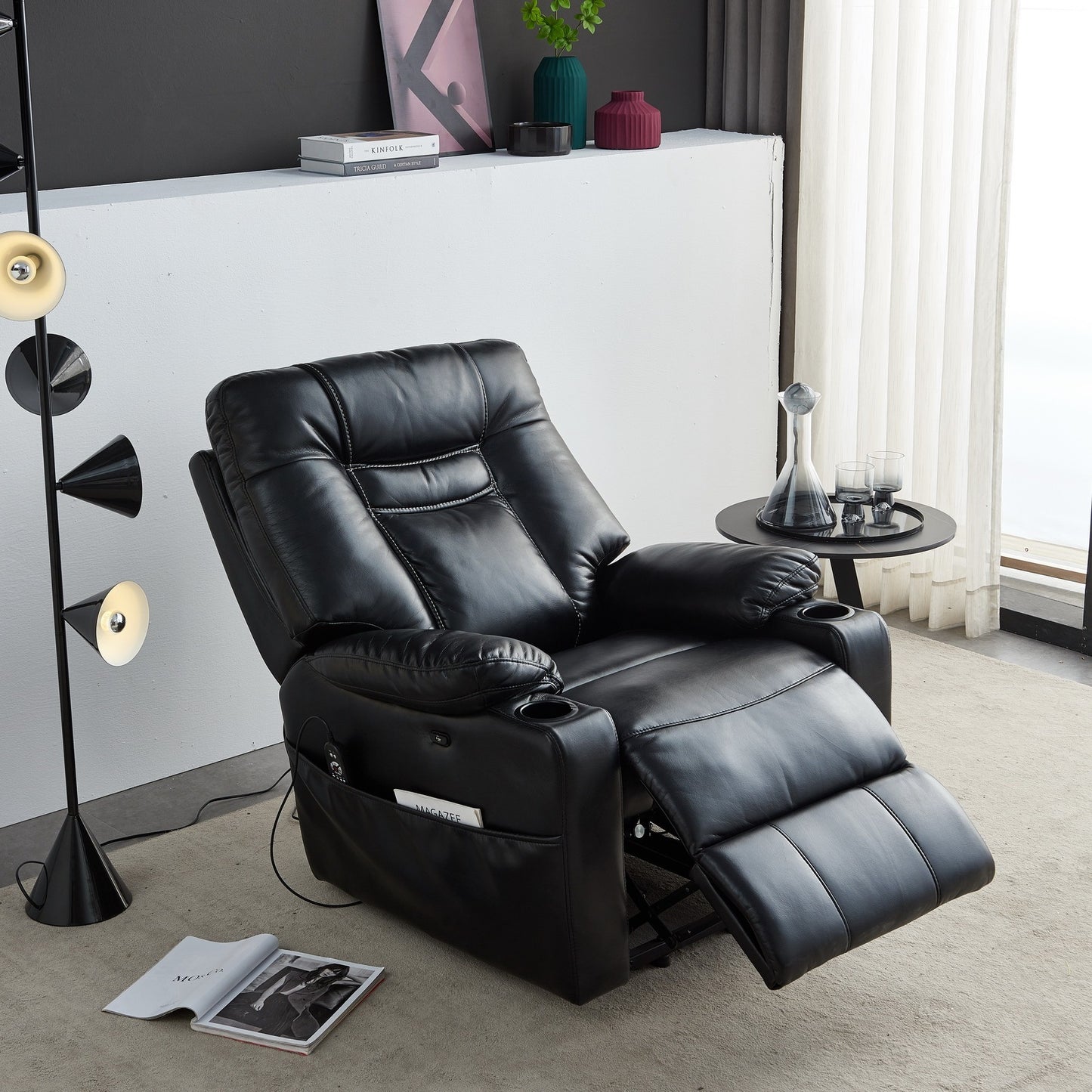 Comfortable Electric Power Lift Recliner Chair with Massage and Heat for Seniors