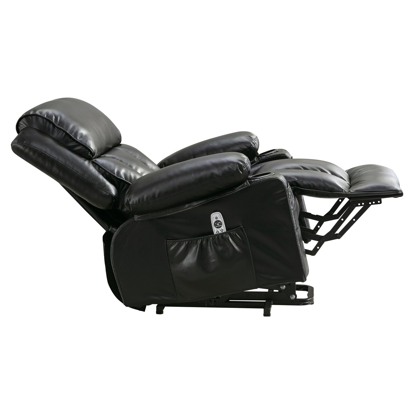 Comfort Plus Elderly Power Lift Recliner Chair with Heat, Massage, and Infinite Position - Black