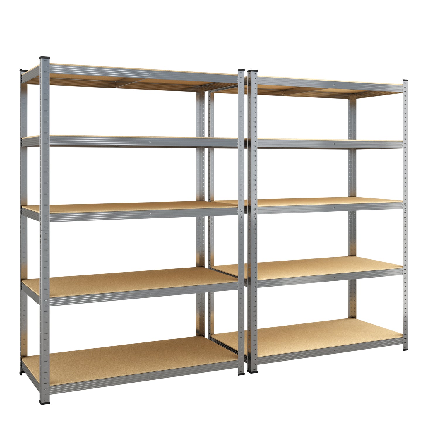 5-Tier Utility Shelves, Metal Storage Shelves Garage Shelving Unit Adjustable Garage Storage Shelves Storage Racks Heavy Duty Shed Shelving- Silver,49.2×23.6×71Inch