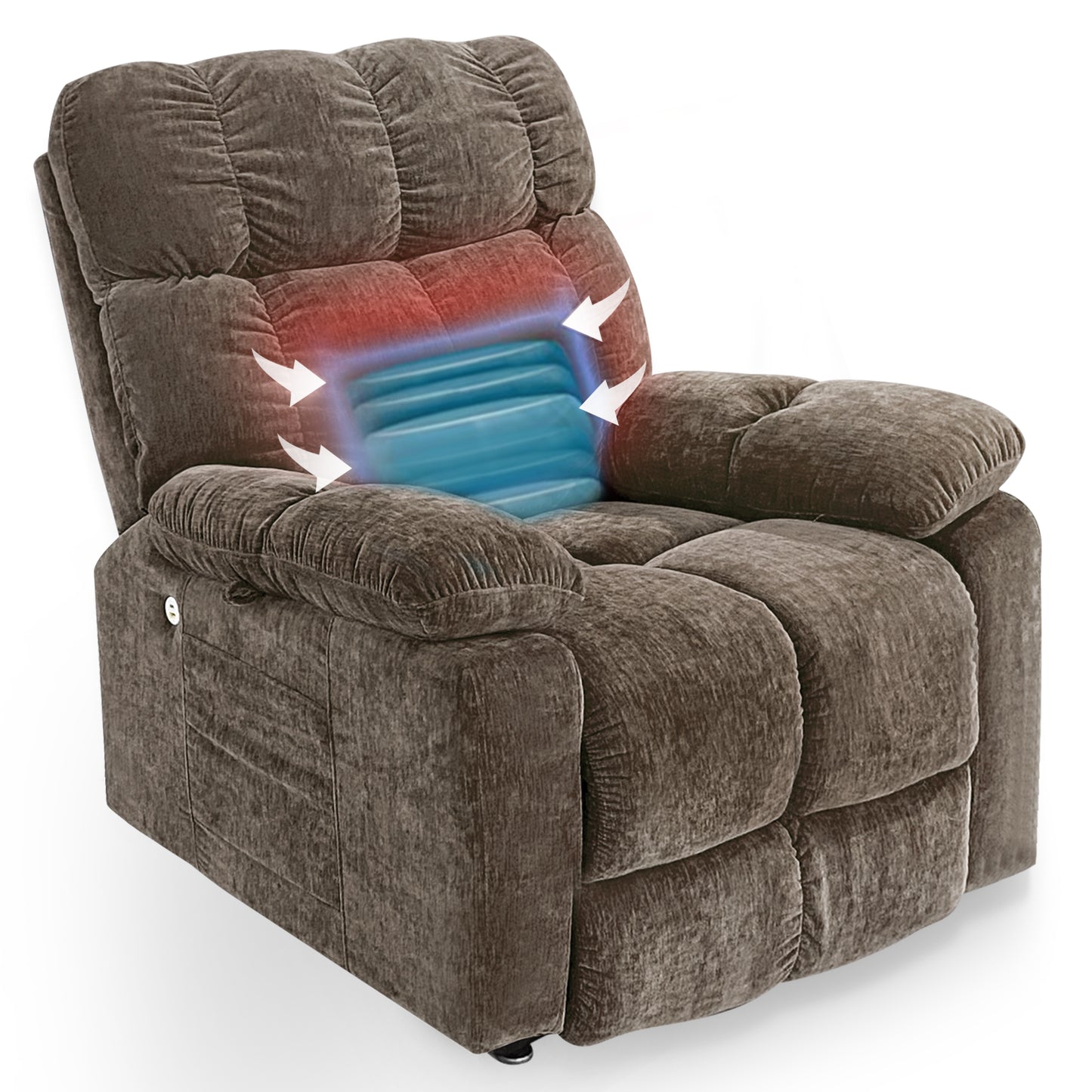 Electric Power Lift Recliner Chair with Massage, Heat, and Customizable Positions for Elderly