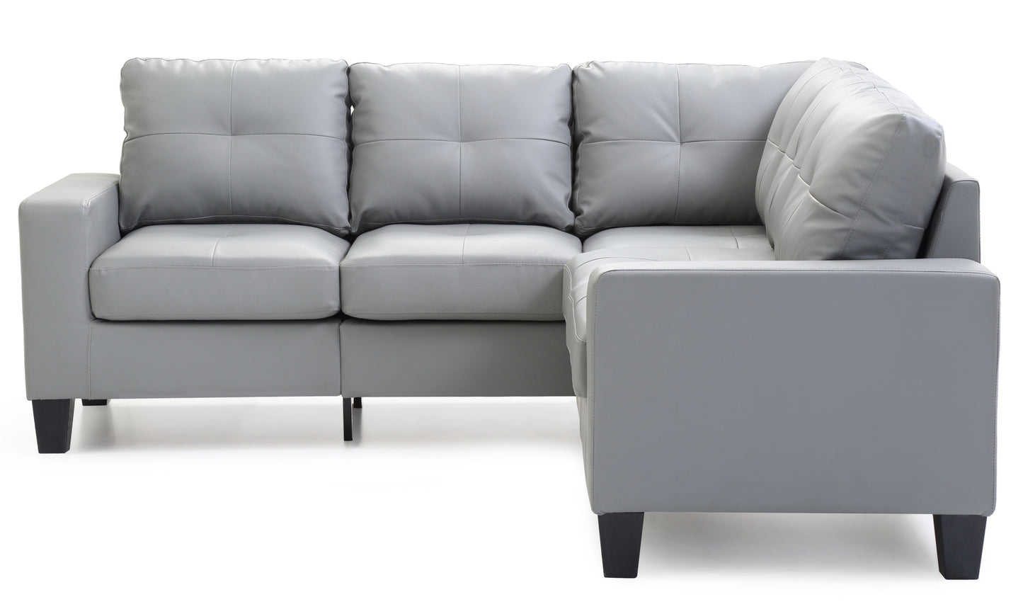 Newbury Gray Fabric Sectional Sofa