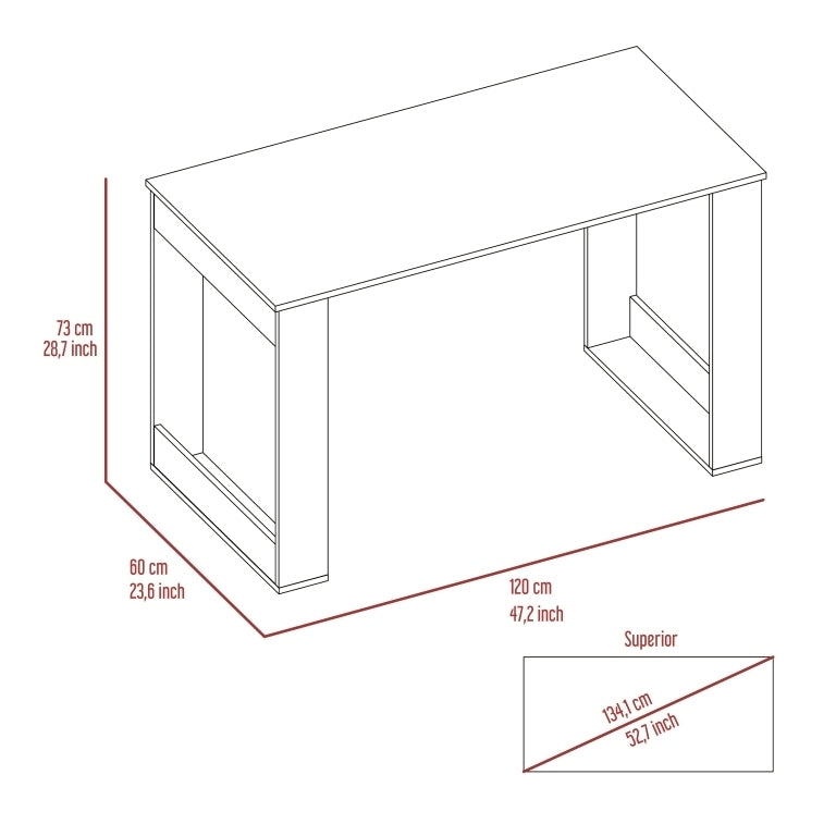 Stylish Oak Computer Desk with Spacious Worksurface and Elegant Leg Design