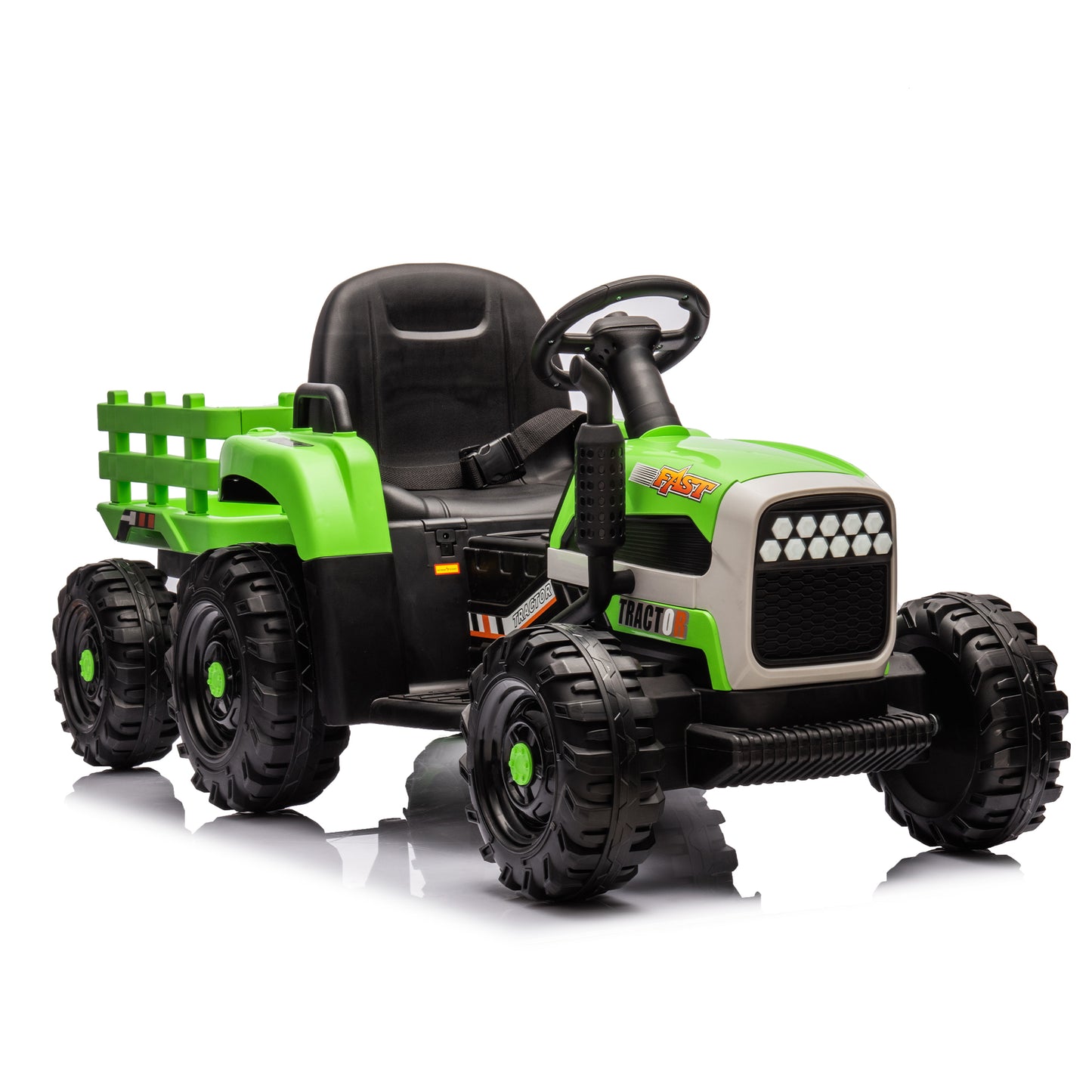 12V Battery Powered Ride on Tractor with Trailer and Remote Control