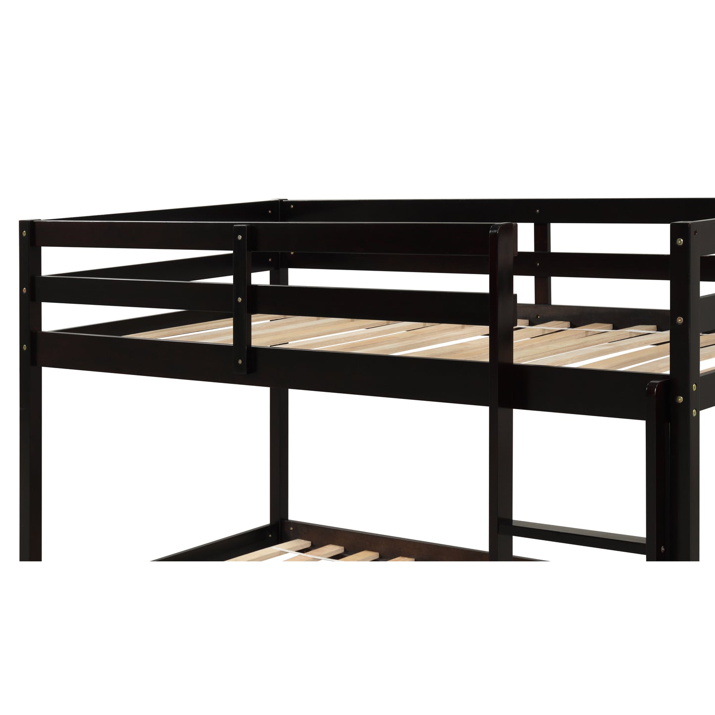 Spacious Espresso Twin Bunk Bed