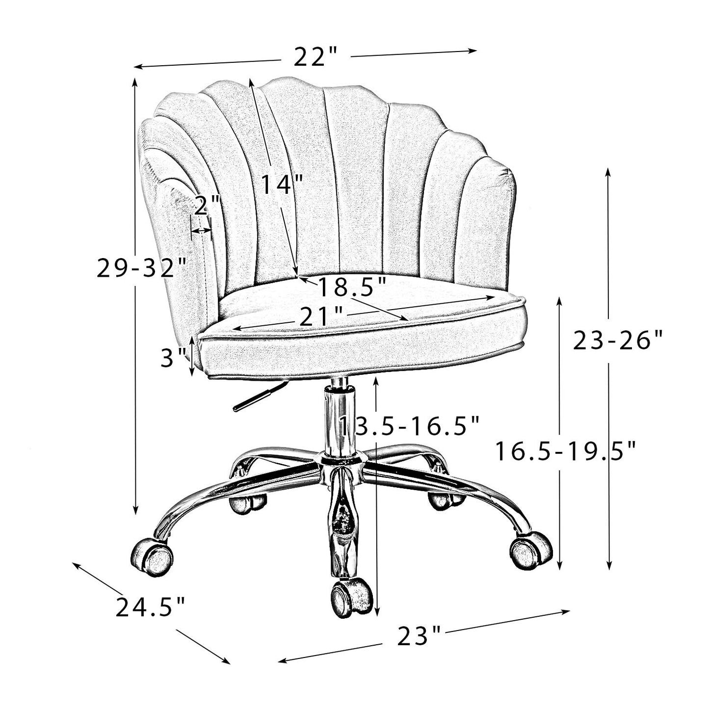 Belanda Task Chair-TEAL