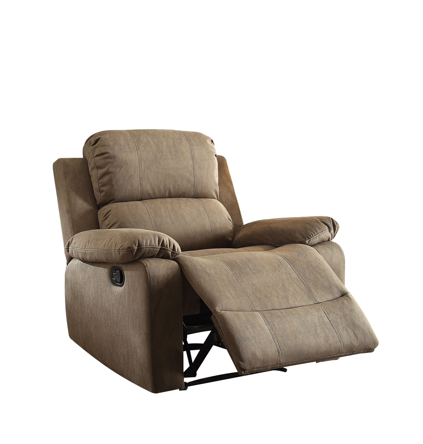 Taupe Polished Microfiber Bina Recliner with Motion