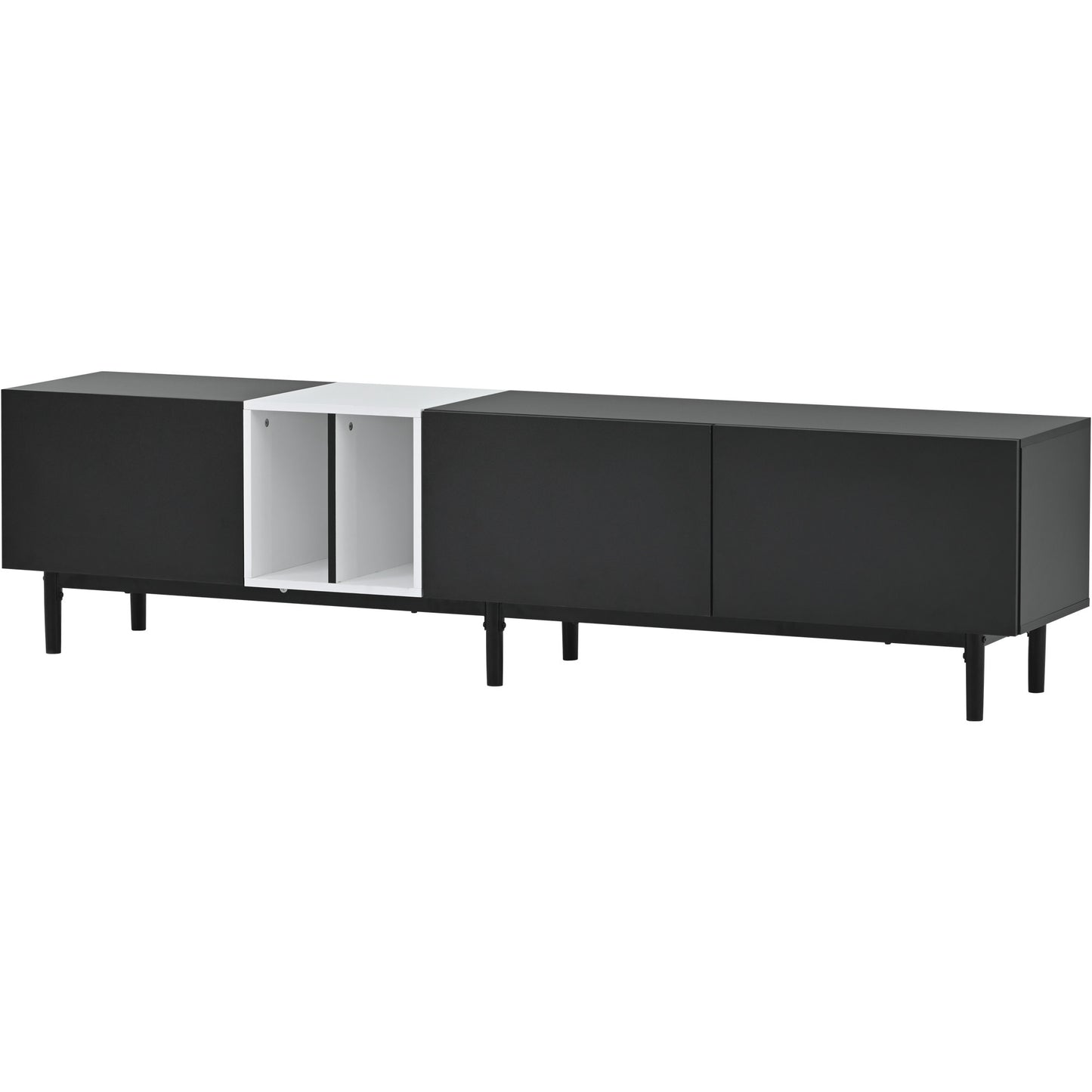 Contemporary TV Stand with 3 Doors for 80'' TV, Media Console Table, Entertainment Center with Spacious Storage Cabinet for Living Room, Bedroom