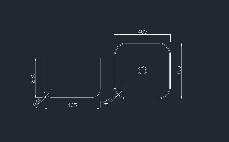 11.2inch depth Solid surface basin