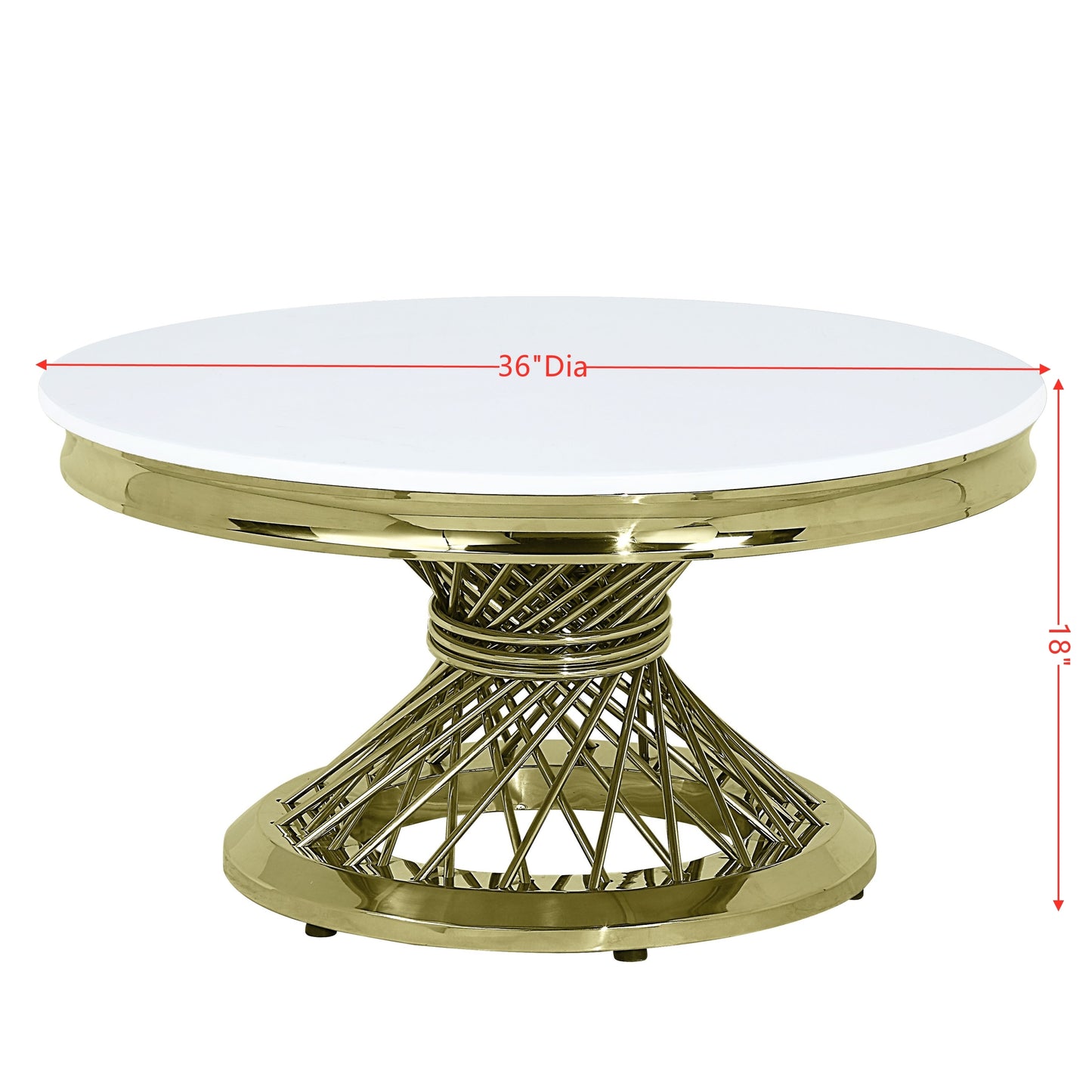 Elegance Gold & Stone Coffee Table LV01957