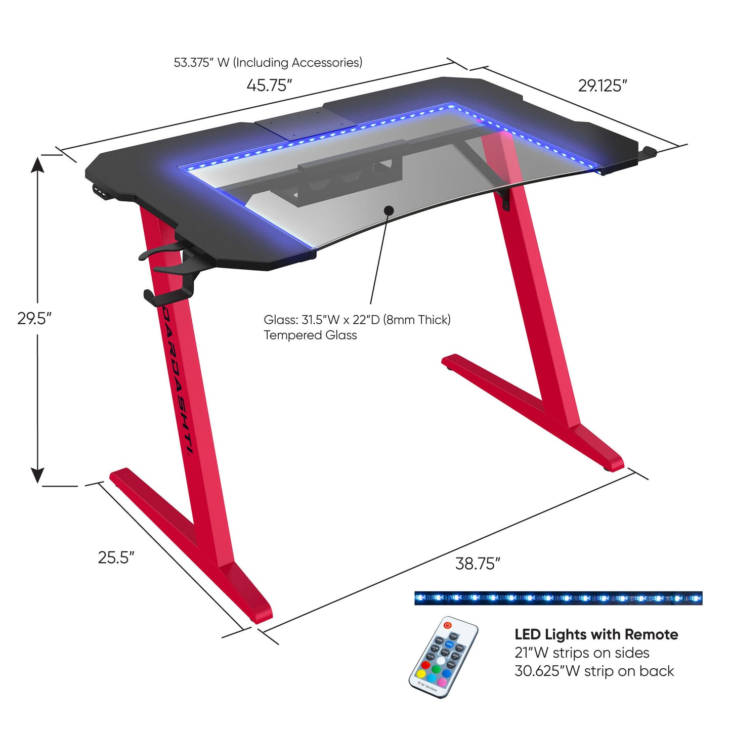 Red Dardashti Z1-21 Gaming Desk