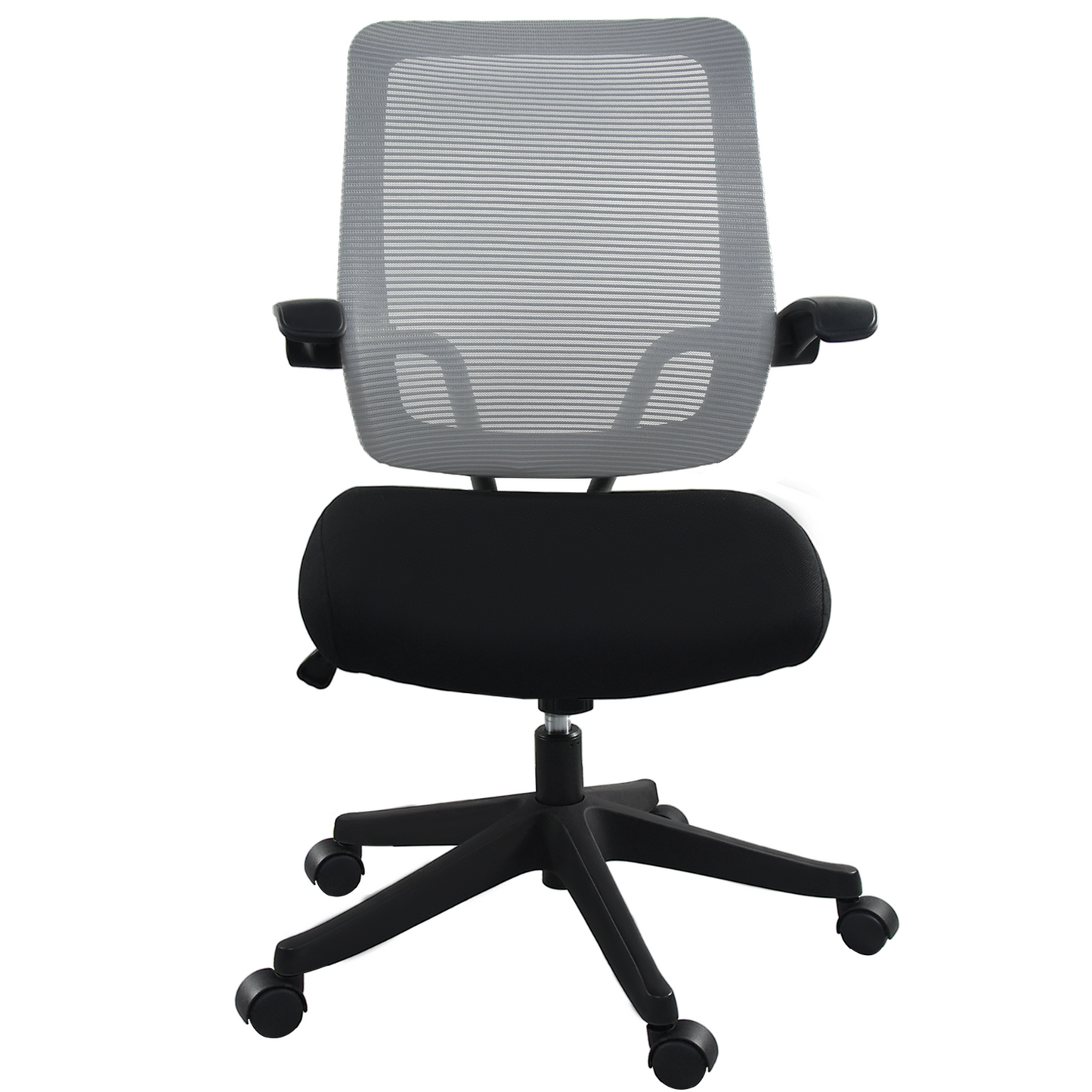 Mid task office chair with flip up arms, tilt angle max to 105 °,300LBS,Black