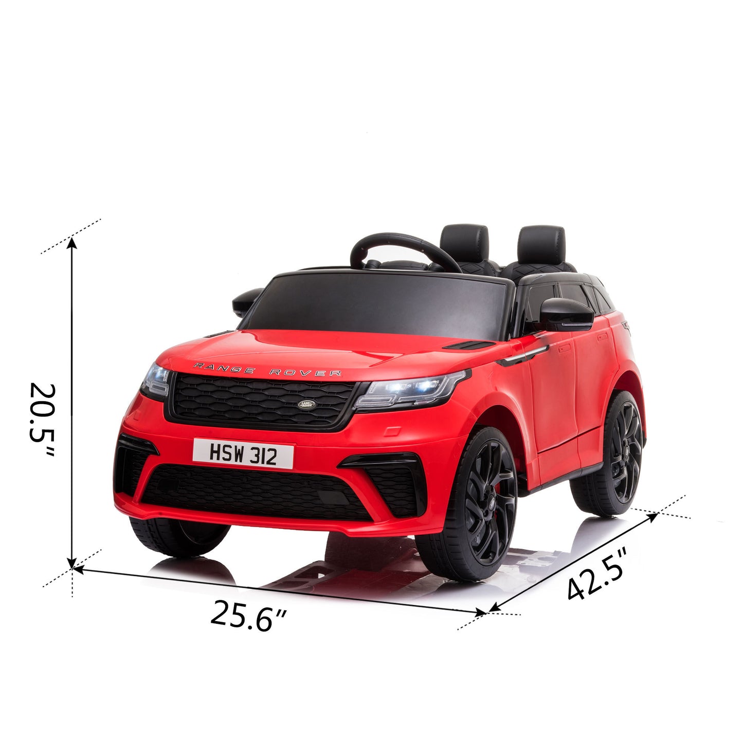 12V Licensed Range Rover Kids Ride-On Car, Battery Powered Vehicle w/ Remote Control, LED Lights, Music, Spring Suspension, Soft Start, Electric Car Toy Gift