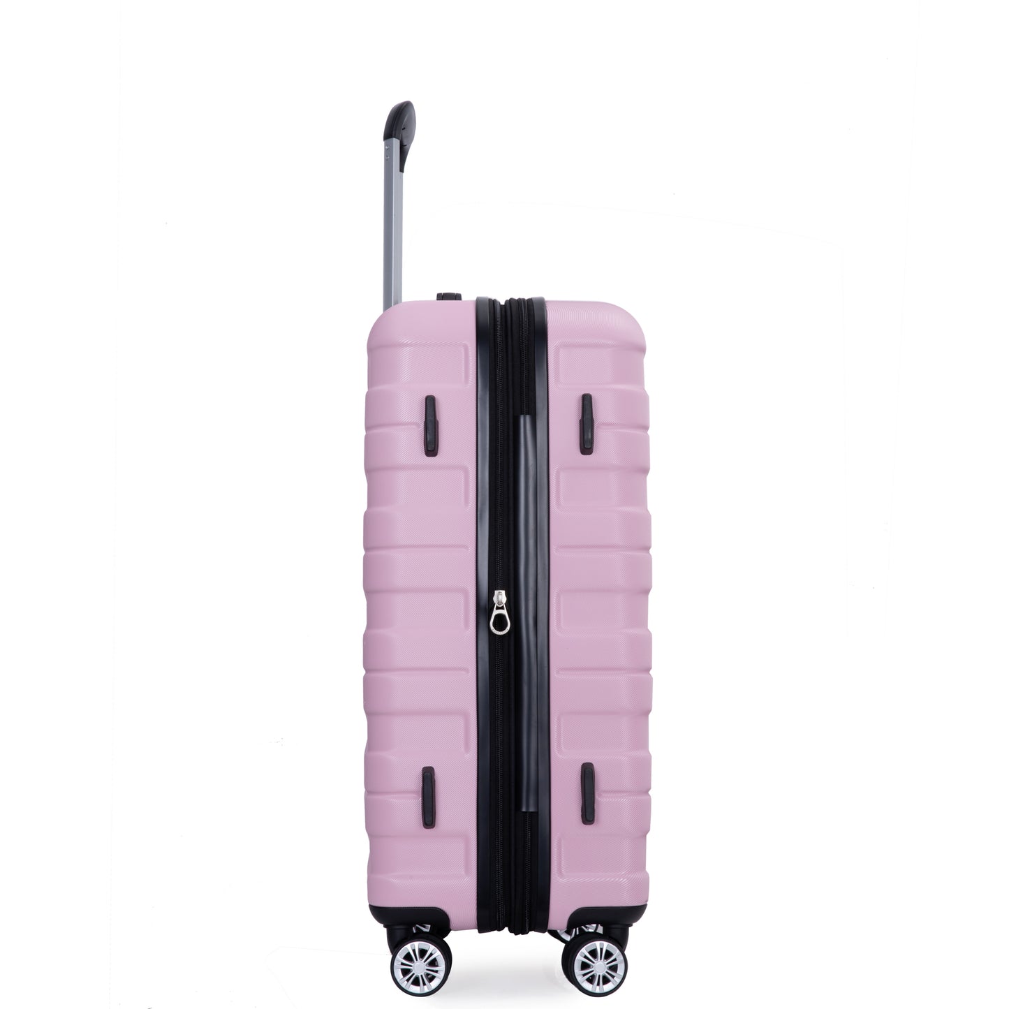 3 Piece Luggage Sets PC Lightweight & Durable Expandable Suitcase with Two Hooks, Double Spinner Wheels, TSA Lock, (21/25/29) Pink