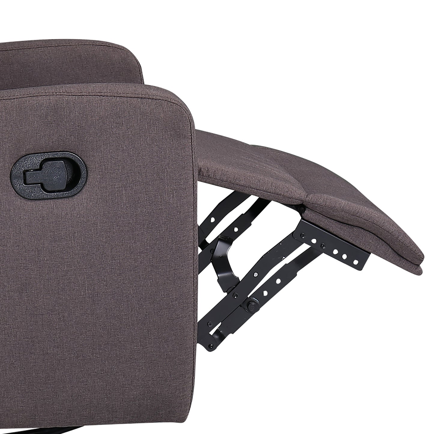 Adjustable JST Recliner Chair with Lumbar Support and Comfortable Arms in Linen Brown