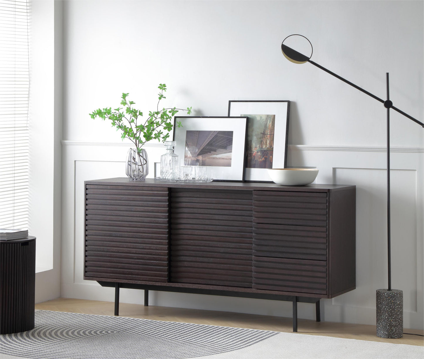 Mid Century Sideboard Buffet Table or TV Stand with Storage