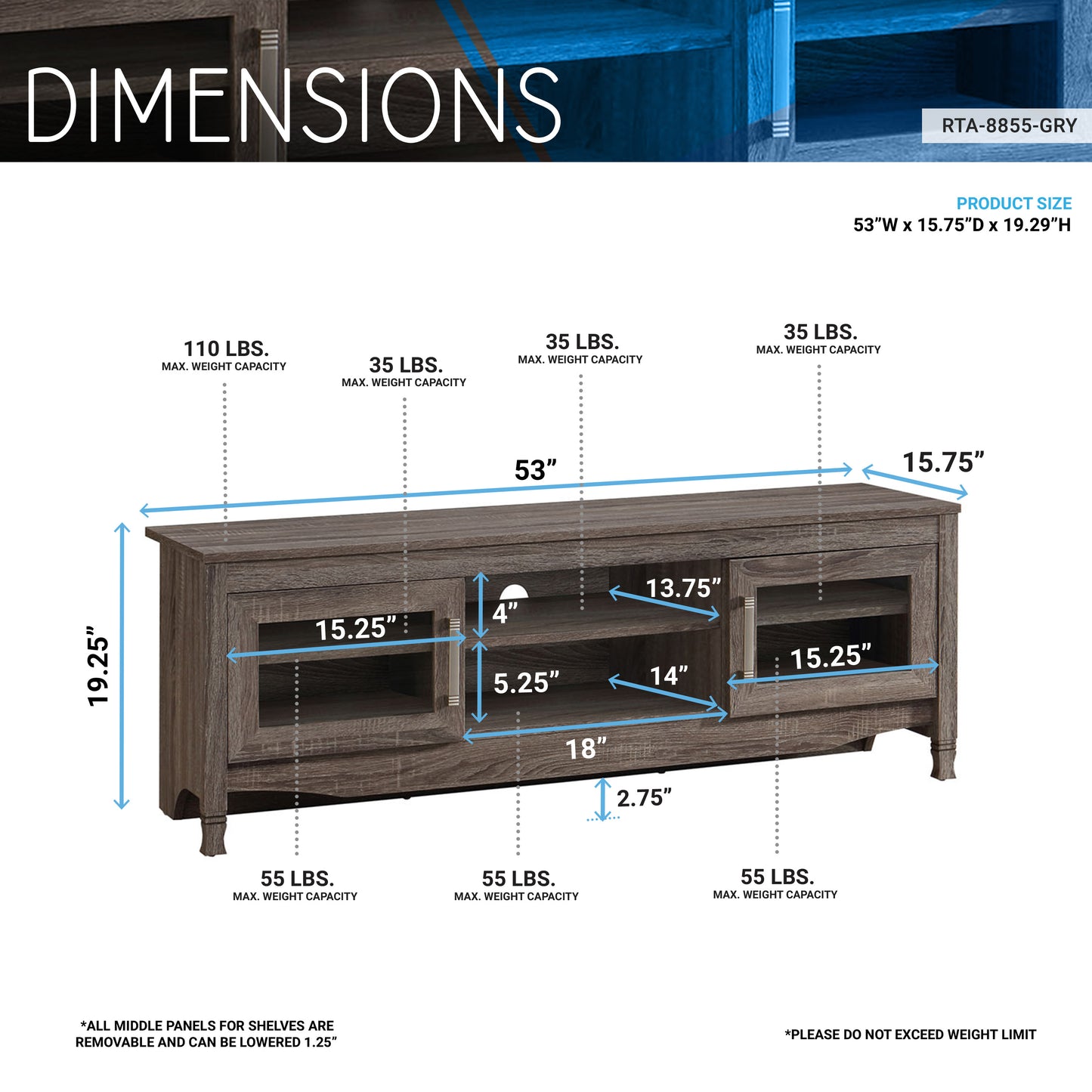 Driftwood Grey TV Stand