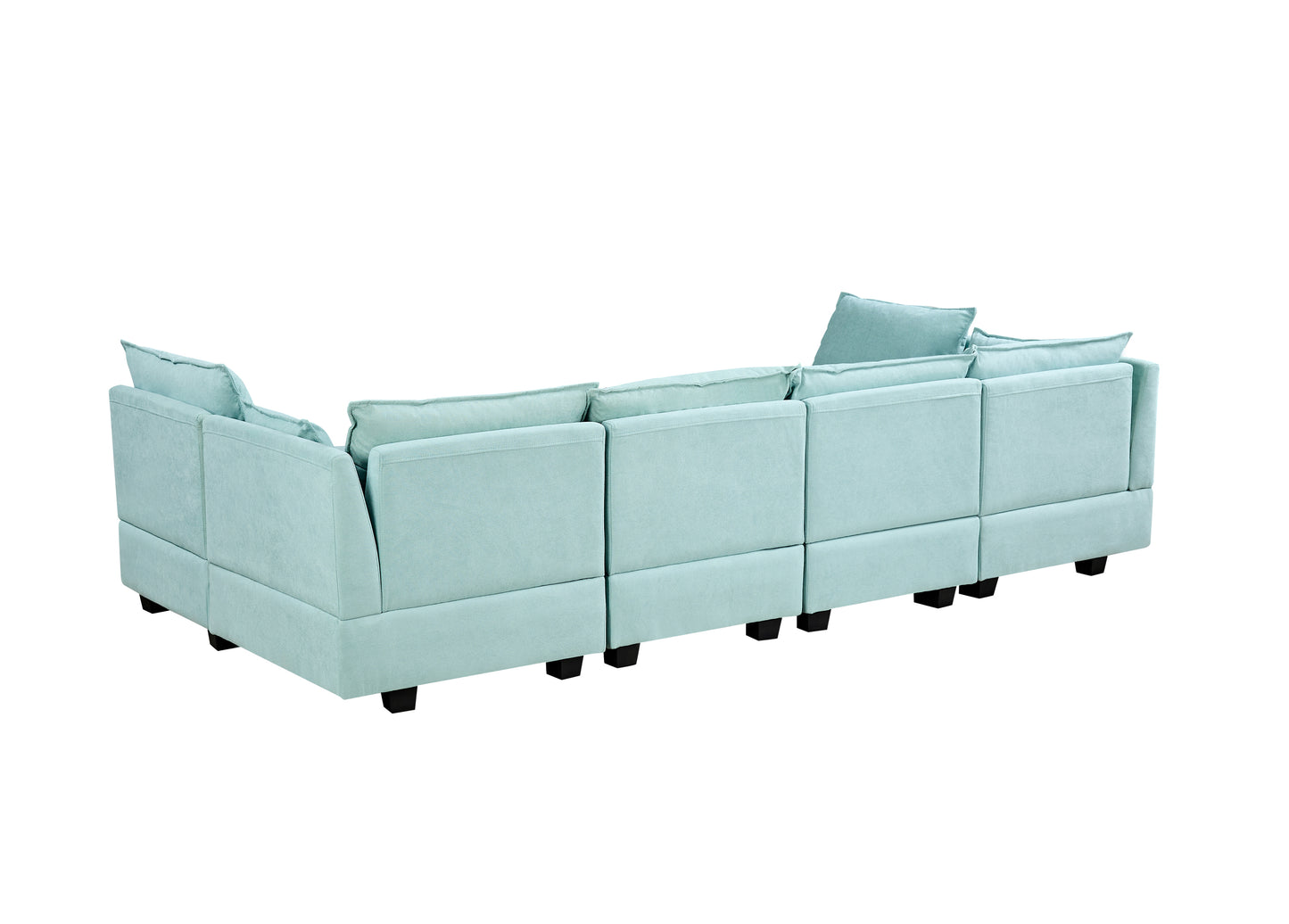 U_Style Modern Large U-Shape Modular Sectional Sofa, Convertible Sofa Bed with Reversible Chaise for Living Room, Storage Seat